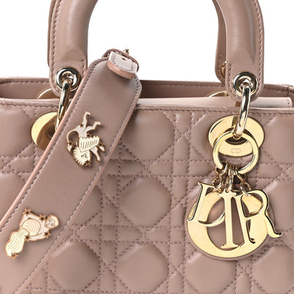 Christian Dior Lambskin Cannage Small Lucky Badges My Lady Dior Fard 8 of 10