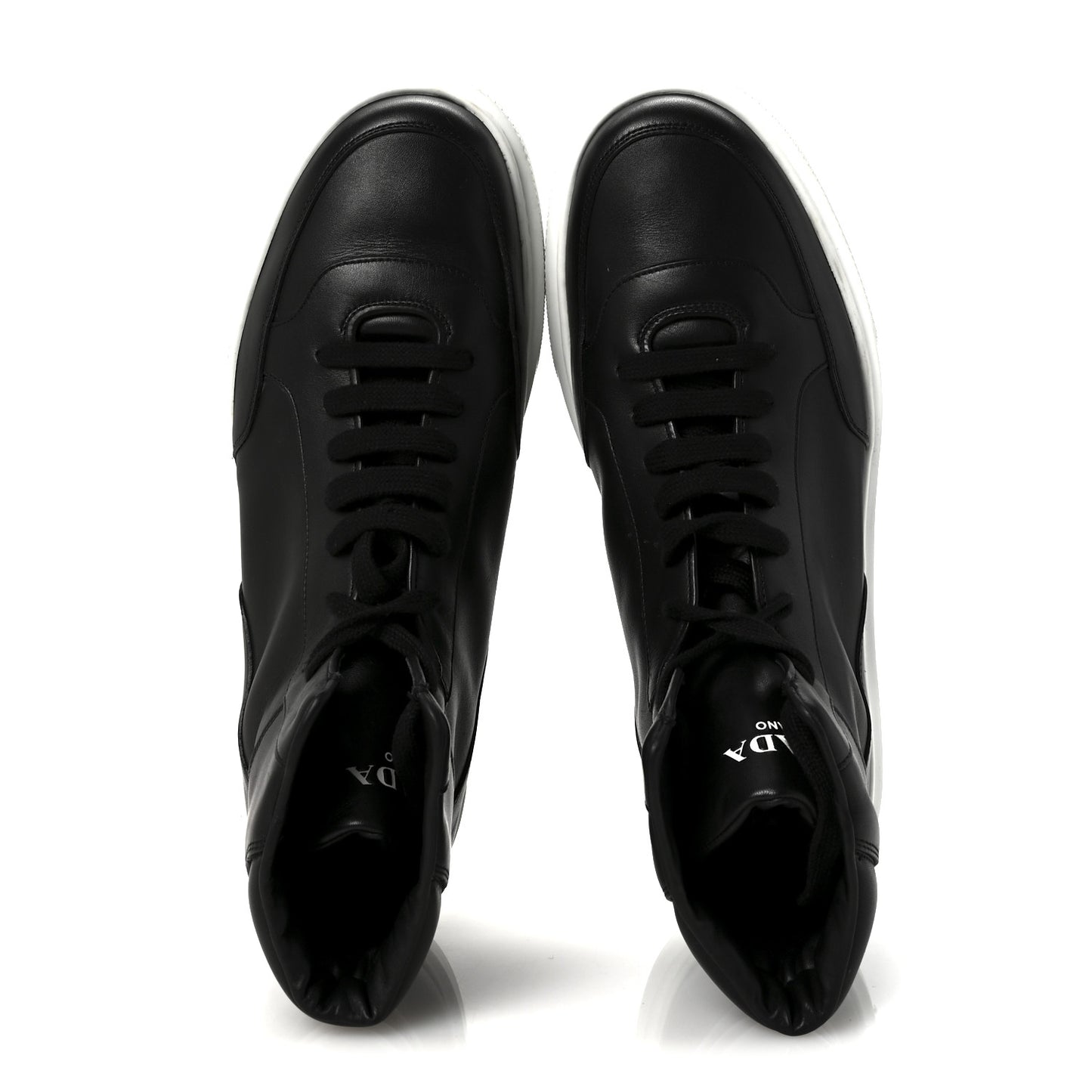 Vitello Soft Uomo Mens High Top Sneakers 12 Black