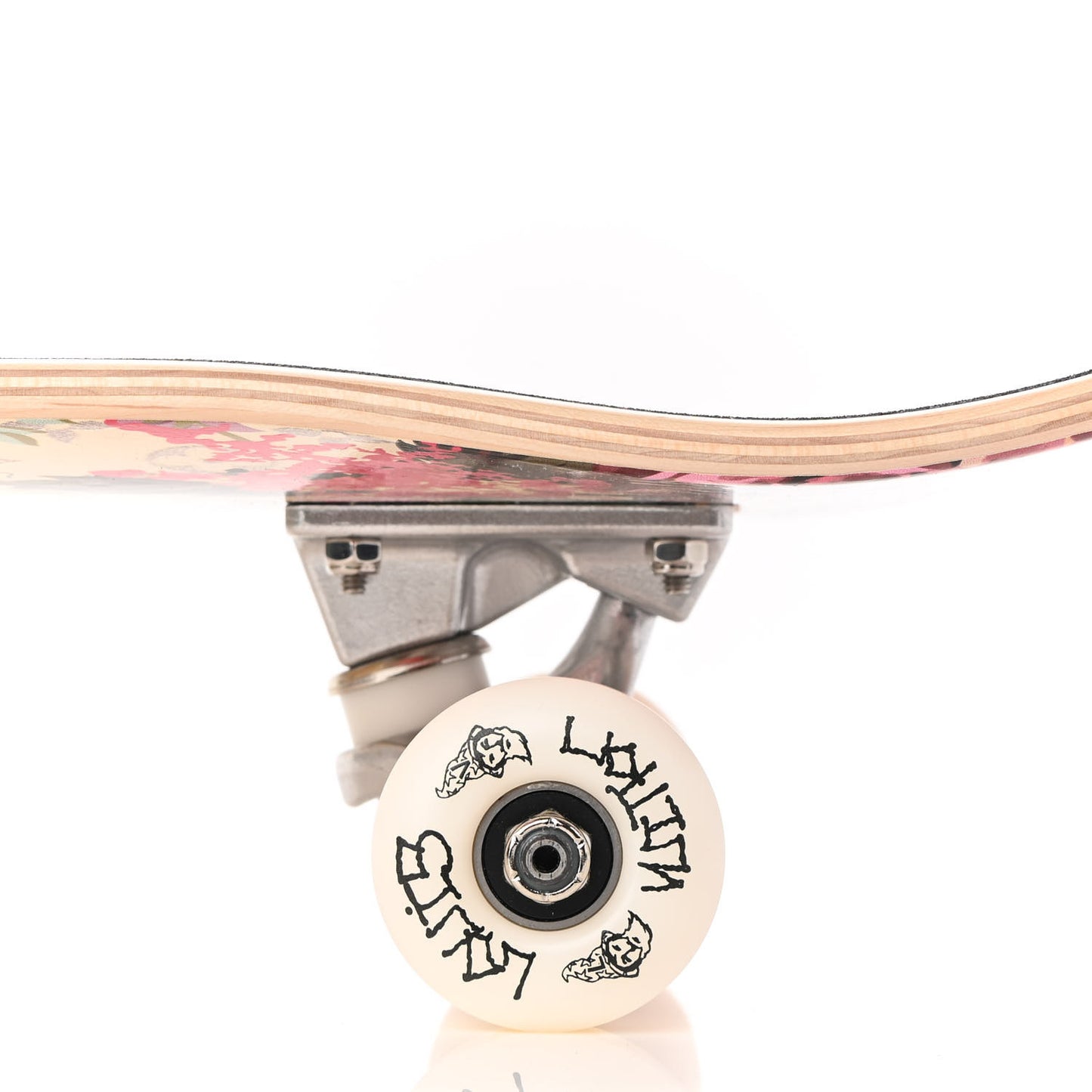 Monogram Flower Maple Wood Skateboard Pink