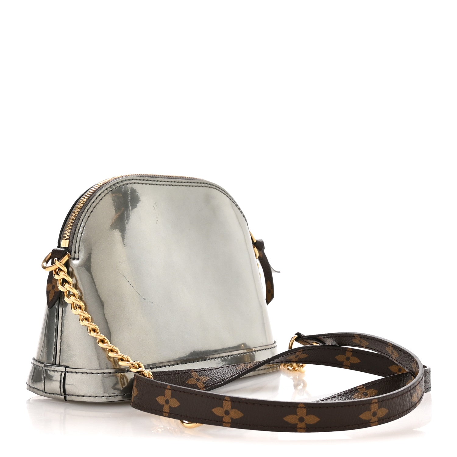 Louis Vuitton Patent Monogram Miroir Mirror Mini Alma Gris Metal 3 of 11