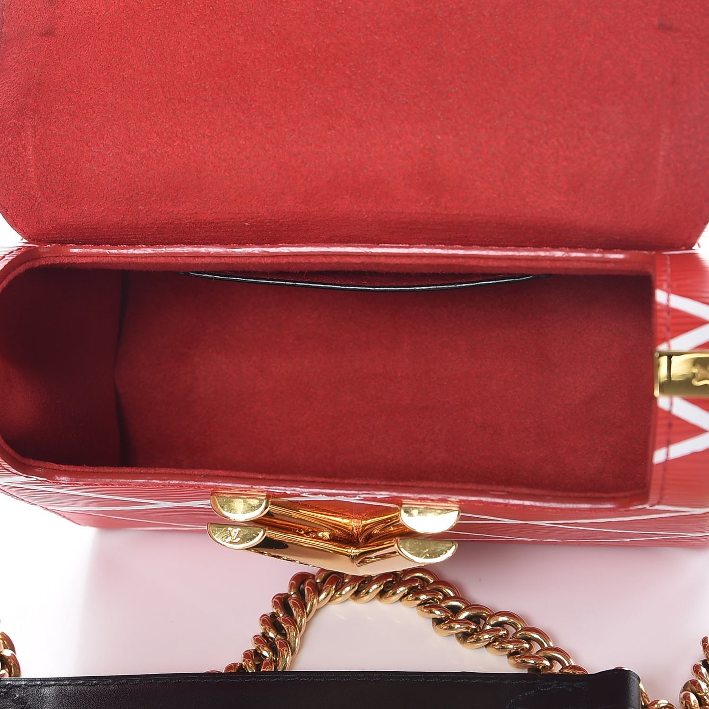 Epi Malletage Twist Shoulder Bag PM Rouge