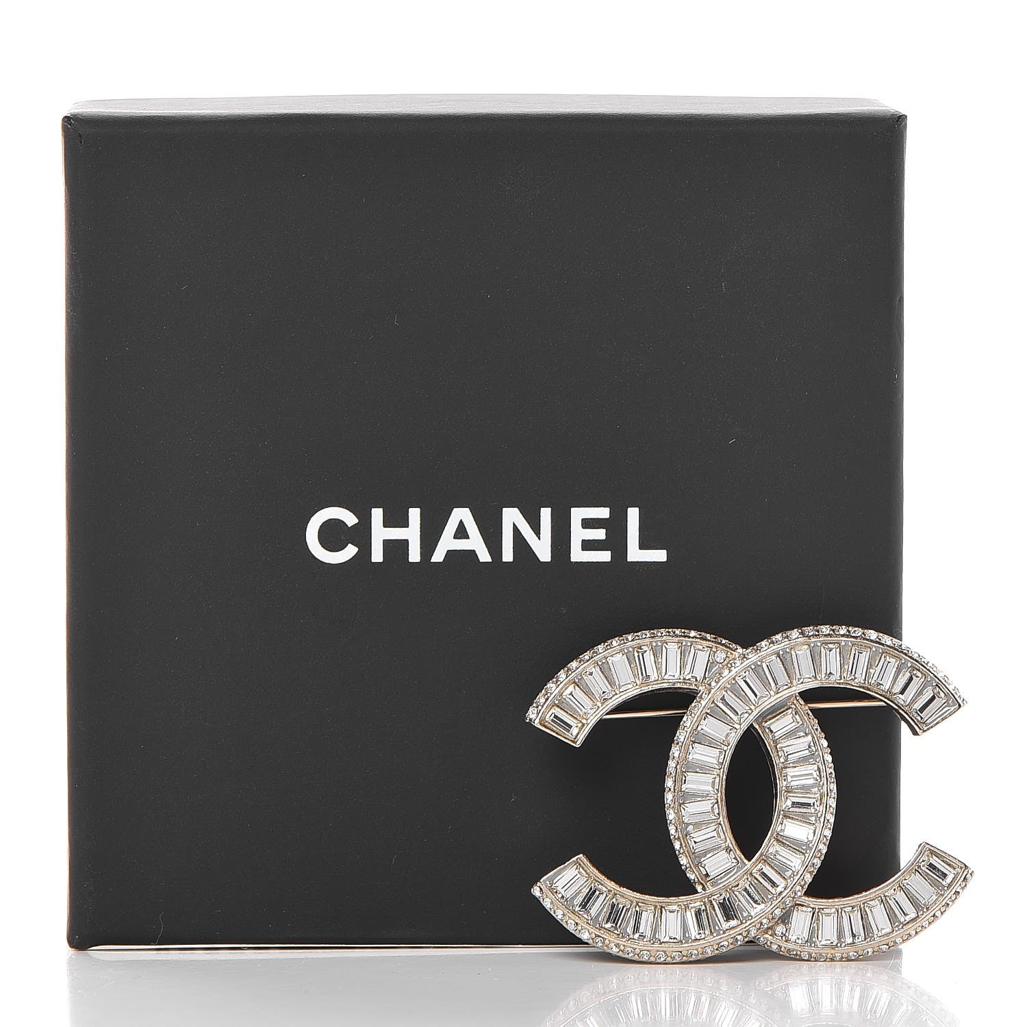 Chanel Baguette Crystal CC Brooch Gold 5 of 5