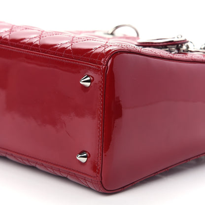 Christian Dior Patent Cannage Medium Lady Dior Red 9 of 10