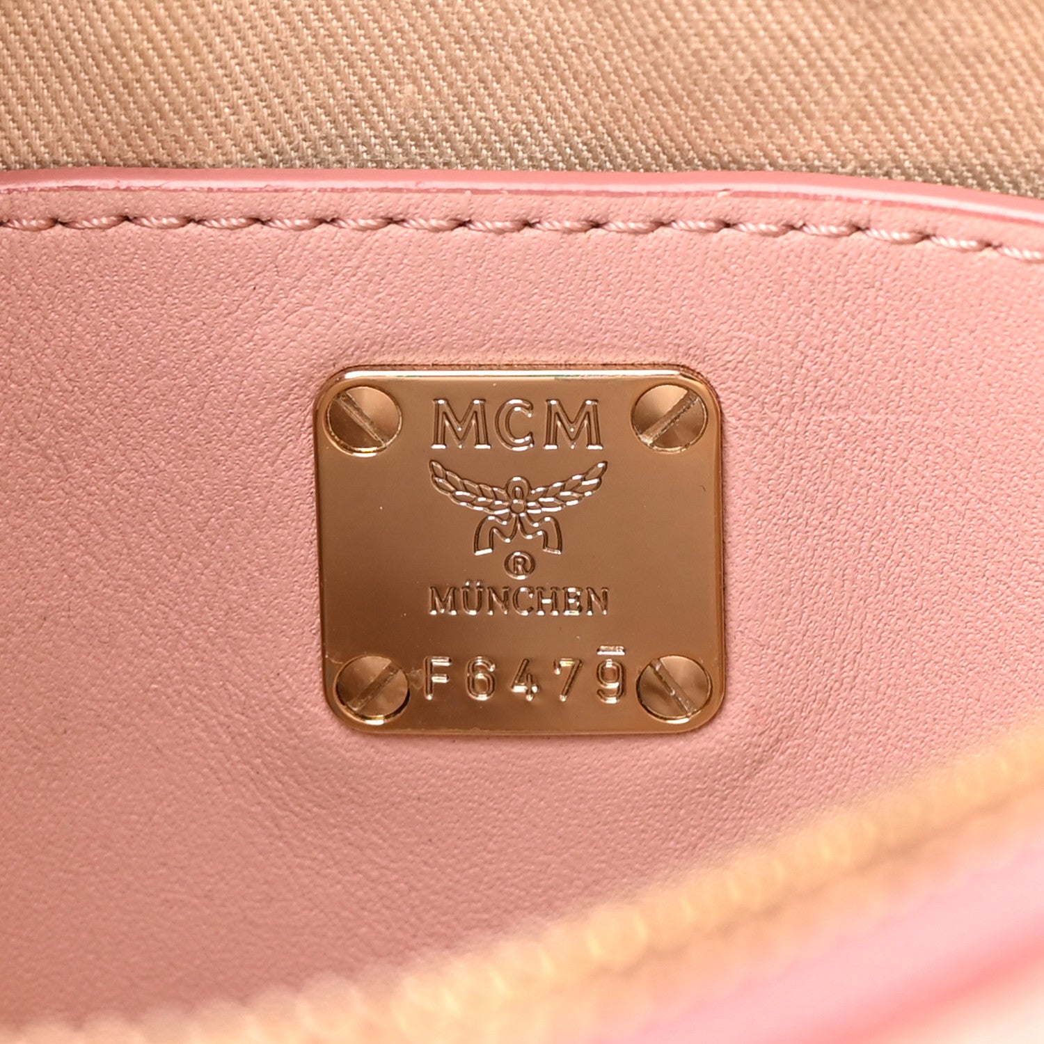 MCM Visetos Rabbit Crossbody Pouch Soft Pink 6 of 12