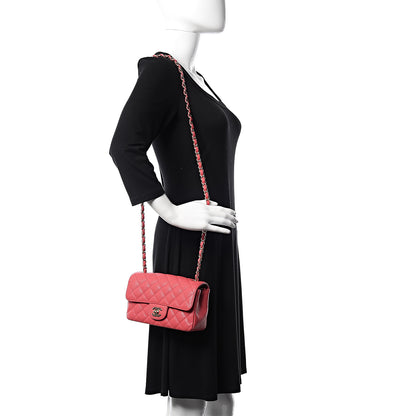 Chanel Caviar Quilted Mini Rectangular Flap Dark Pink 2 of 10