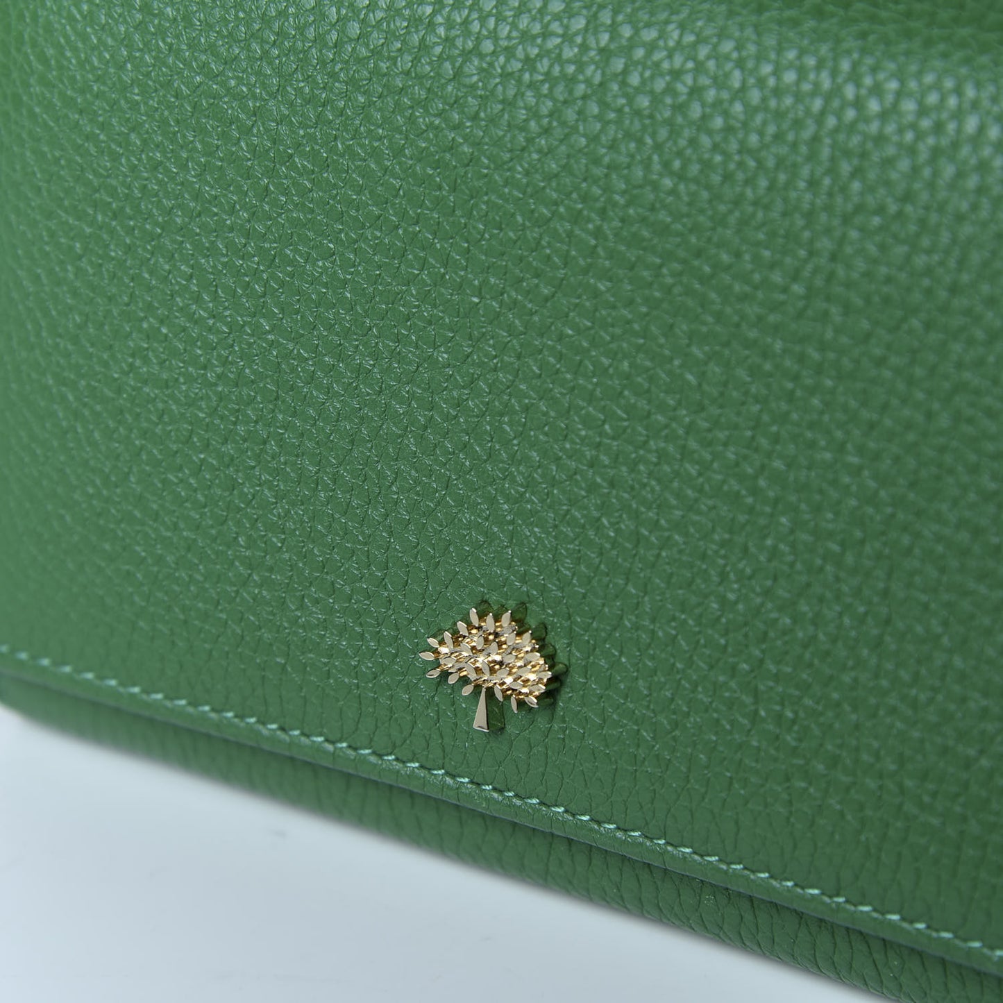 Small Classic Grain Tree French Purse Wallet Green