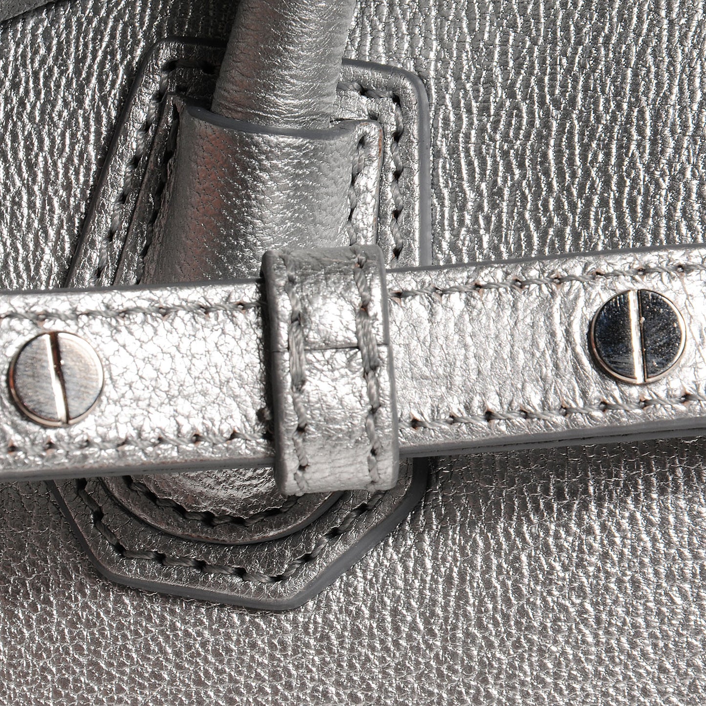 Sugar Goatskin Mini Antigona Silver