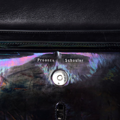Proenza Schouler Holographic Patent Mini PS11 Classic Shoulder Bag Oil Slick 6 of 14