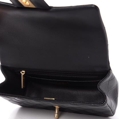 Chanel Lambskin Quilted Mini Top Handle Rectangular Flap Black 5 of 10