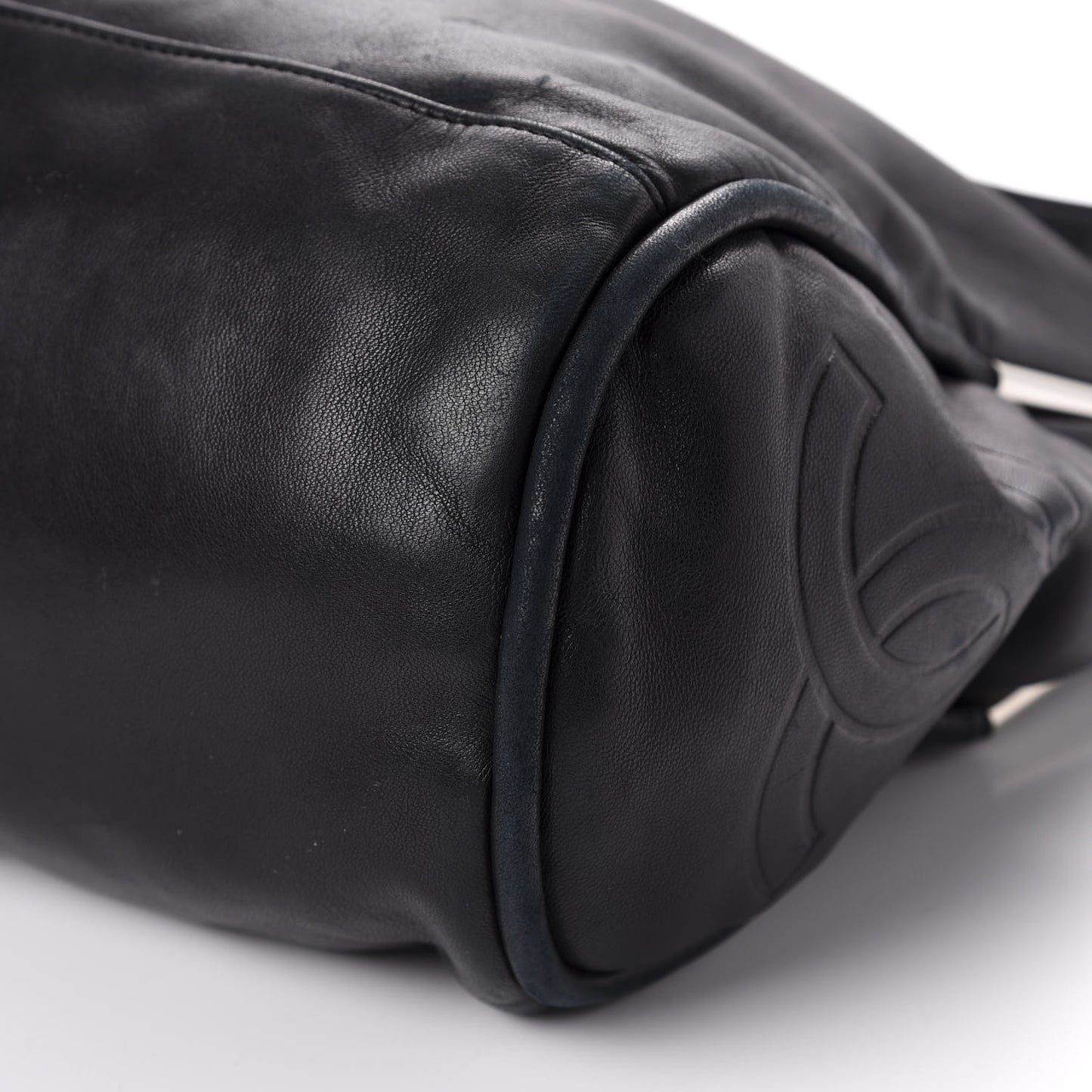 Lambskin Large Ultimate Soft Tote Black