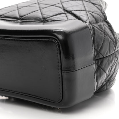 Chanel Aged Calfskin Quilted Small Gabrielle Backpack Black 10 of 11