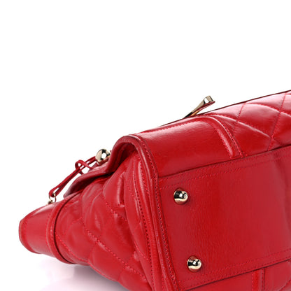 Burberry Calfskin Quilted Large Manor Tote Red 5 of 31