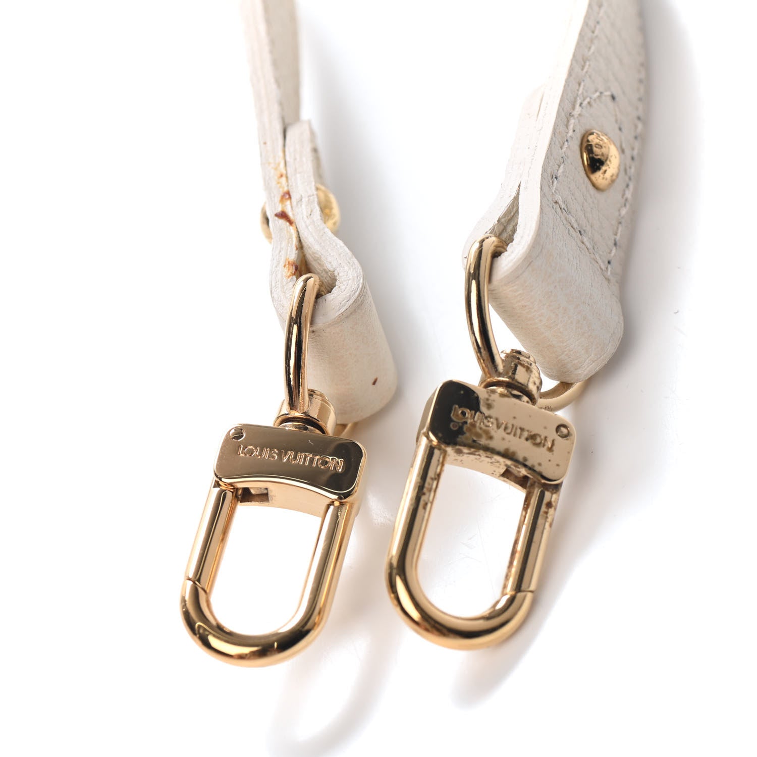 Louis Vuitton Calfskin 16mm Adjustable Shoulder Strap Creme 7 of 7