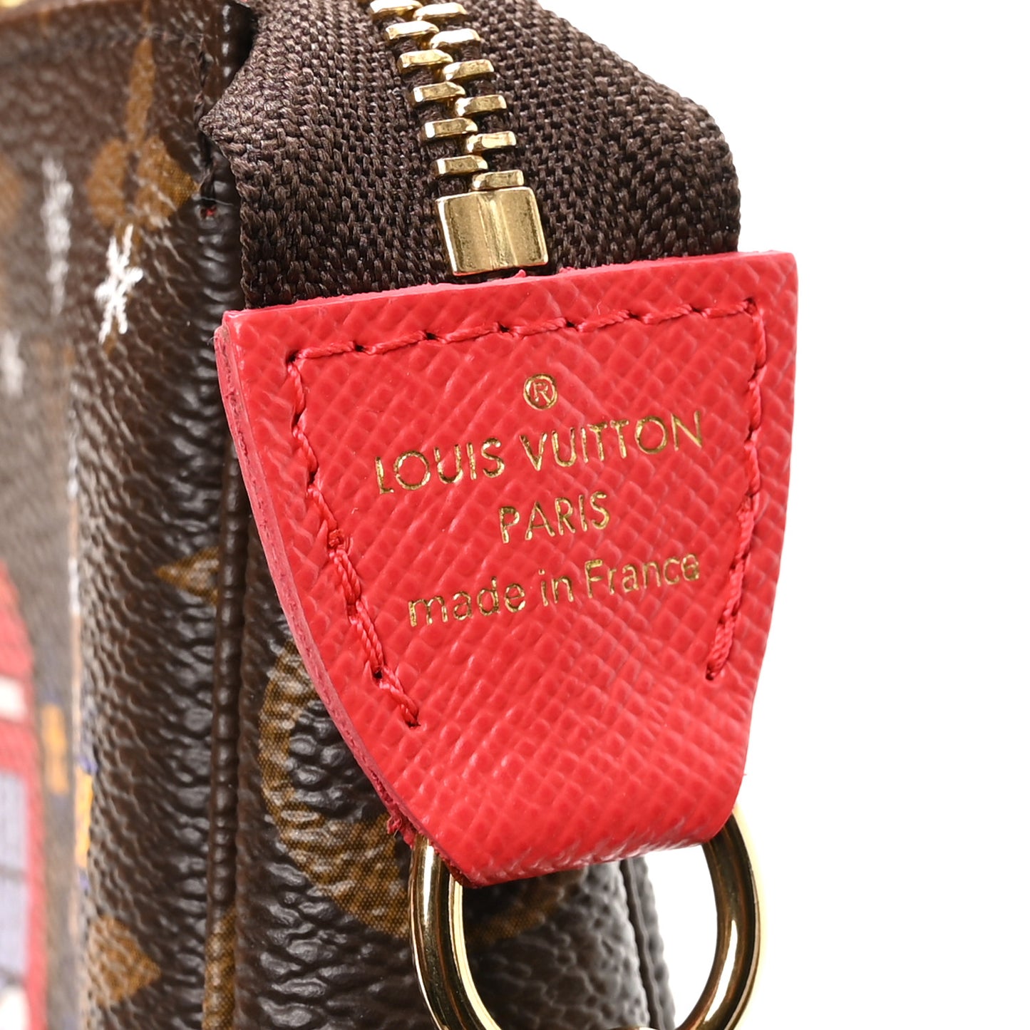 Monogram 2021 Christmas Animation London Mini Pochette Accessories Red