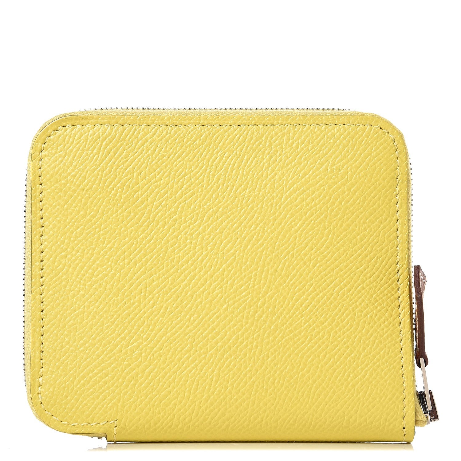 Hermes Epsom Silk'In Compact Wallet Lime Fauve Black 1 of 8