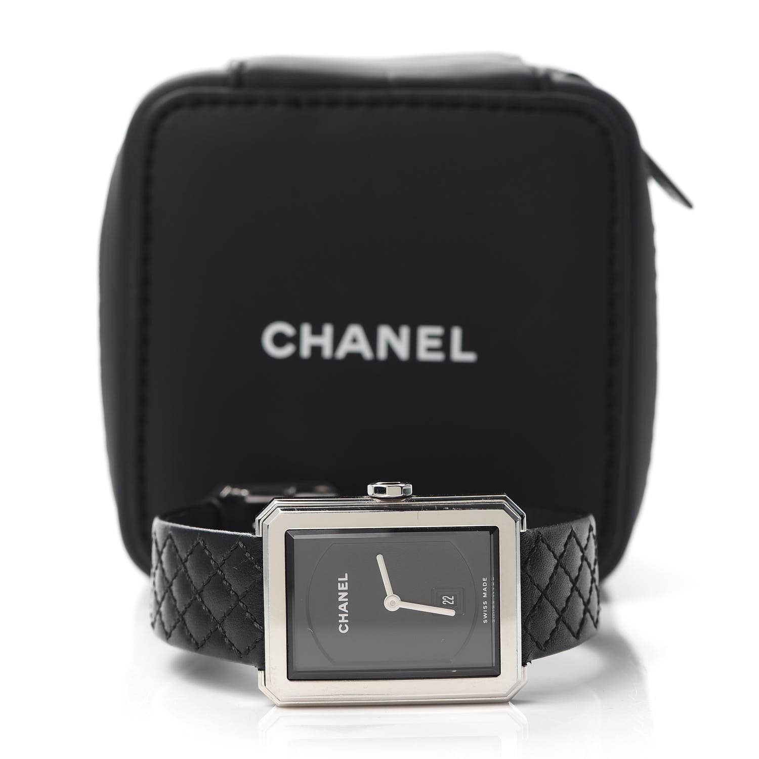 Chanel Stainless Steel Calfskin 26mm Boy-Friend Quilt Quartz Watch Black 5 of 5