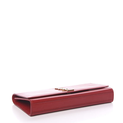 Saint Laurent Calfskin Monogram Cassandre Clutch Rouge Orient 3 of 12
