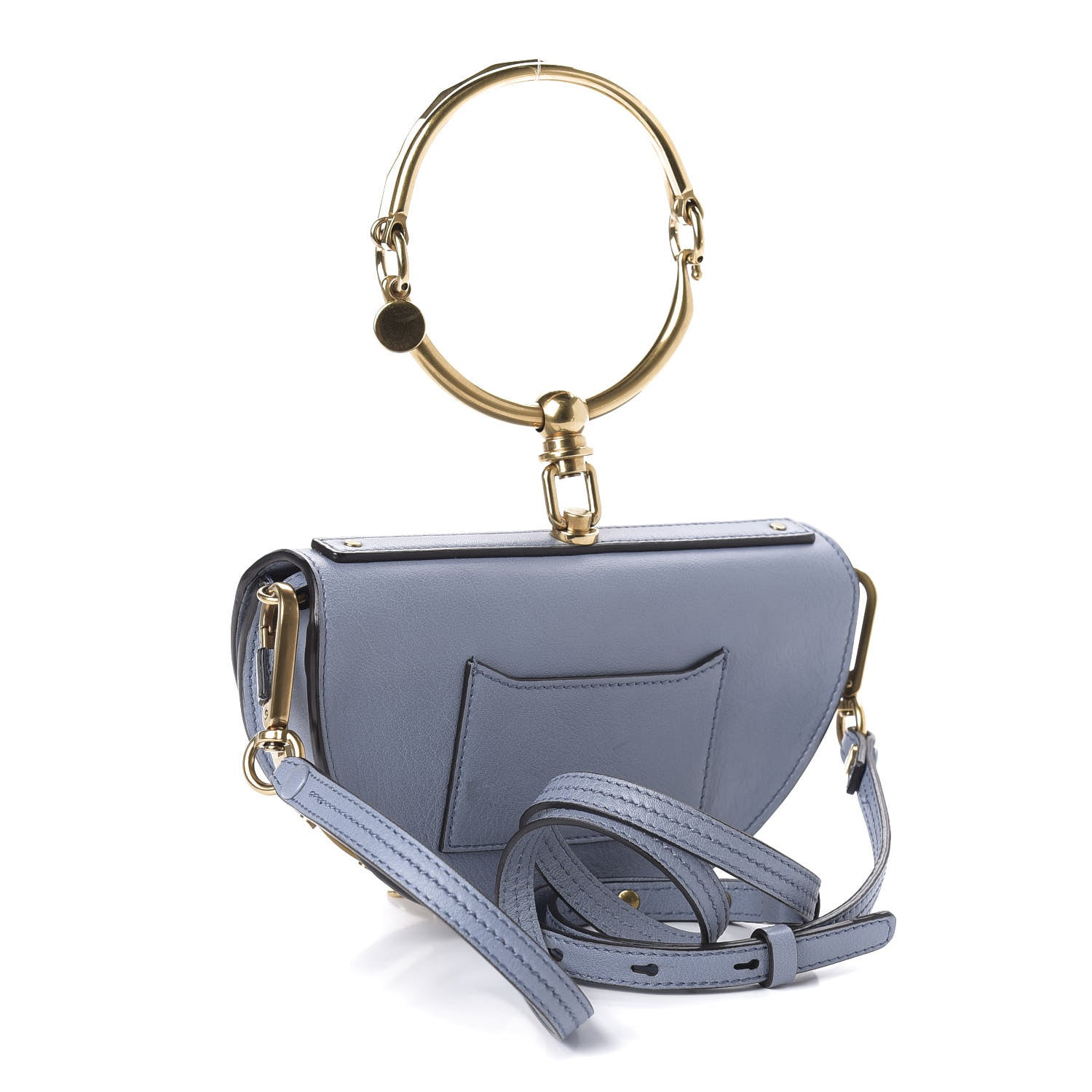 Chloe Calfskin Small Nile Bracelet Minaudiere Bag Street Blue 3 of 9