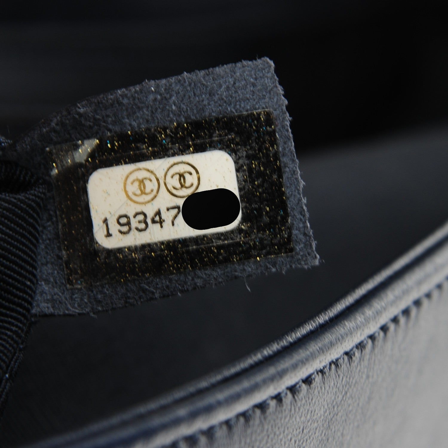 Chanel Braided Sheepskin Medium Boy Reverso Flap Navy Blue 7 of 7