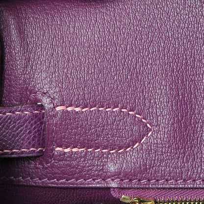 Hermes Epsom Horseshoe Bi Color Birkin 30 Rose Confetti Anemone 8 of 35