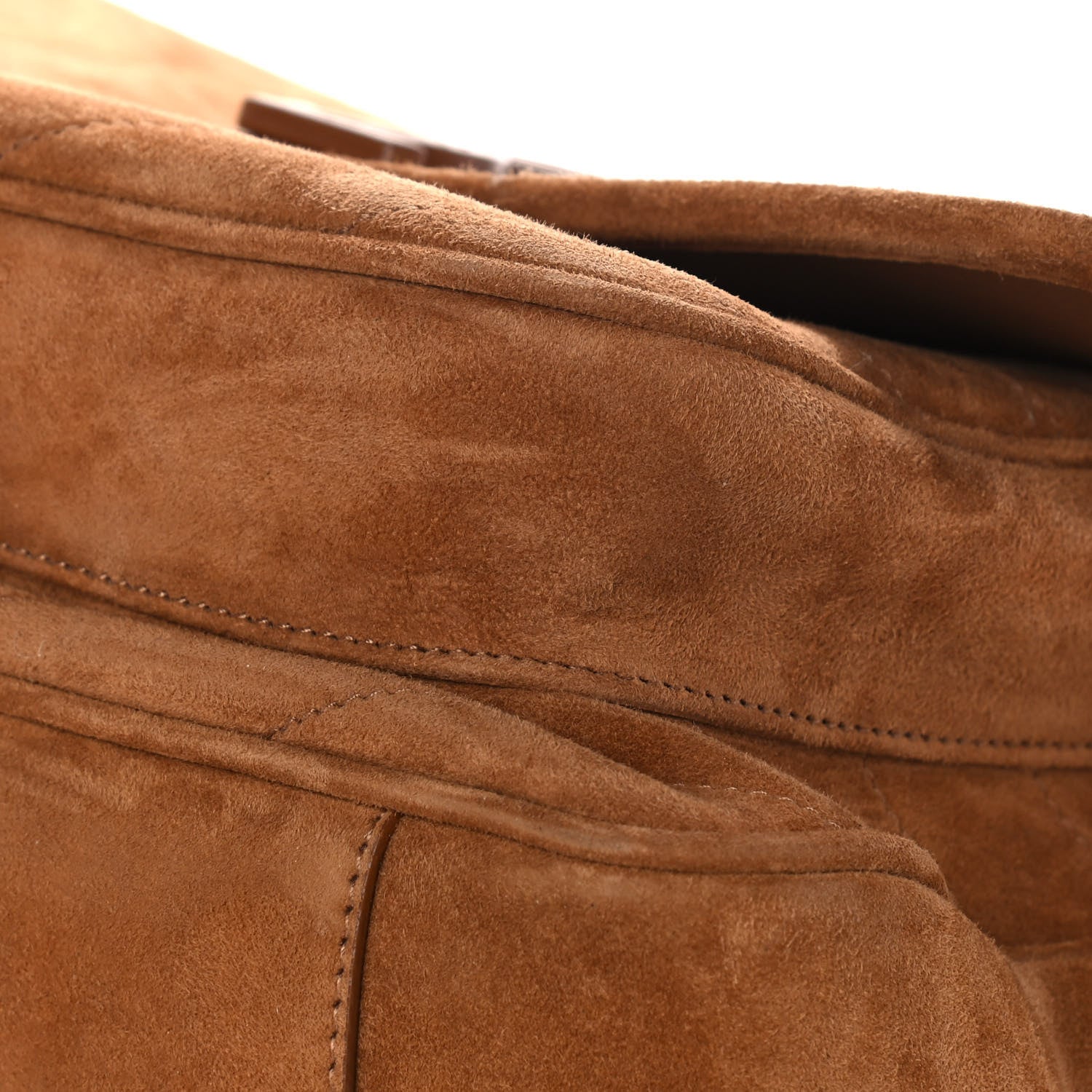 Saint Laurent Suede Monogram Medium Niki Chain Satchel Cinnamon 10 of 12