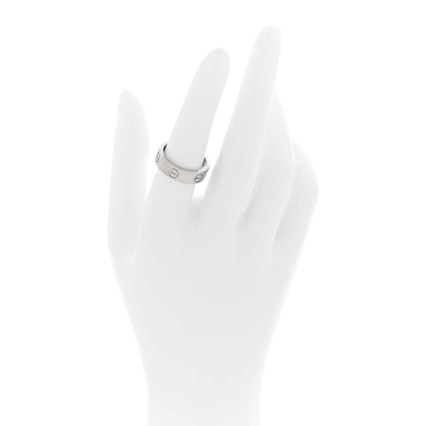 18K White Gold 5.5mm LOVE Ring 54 7