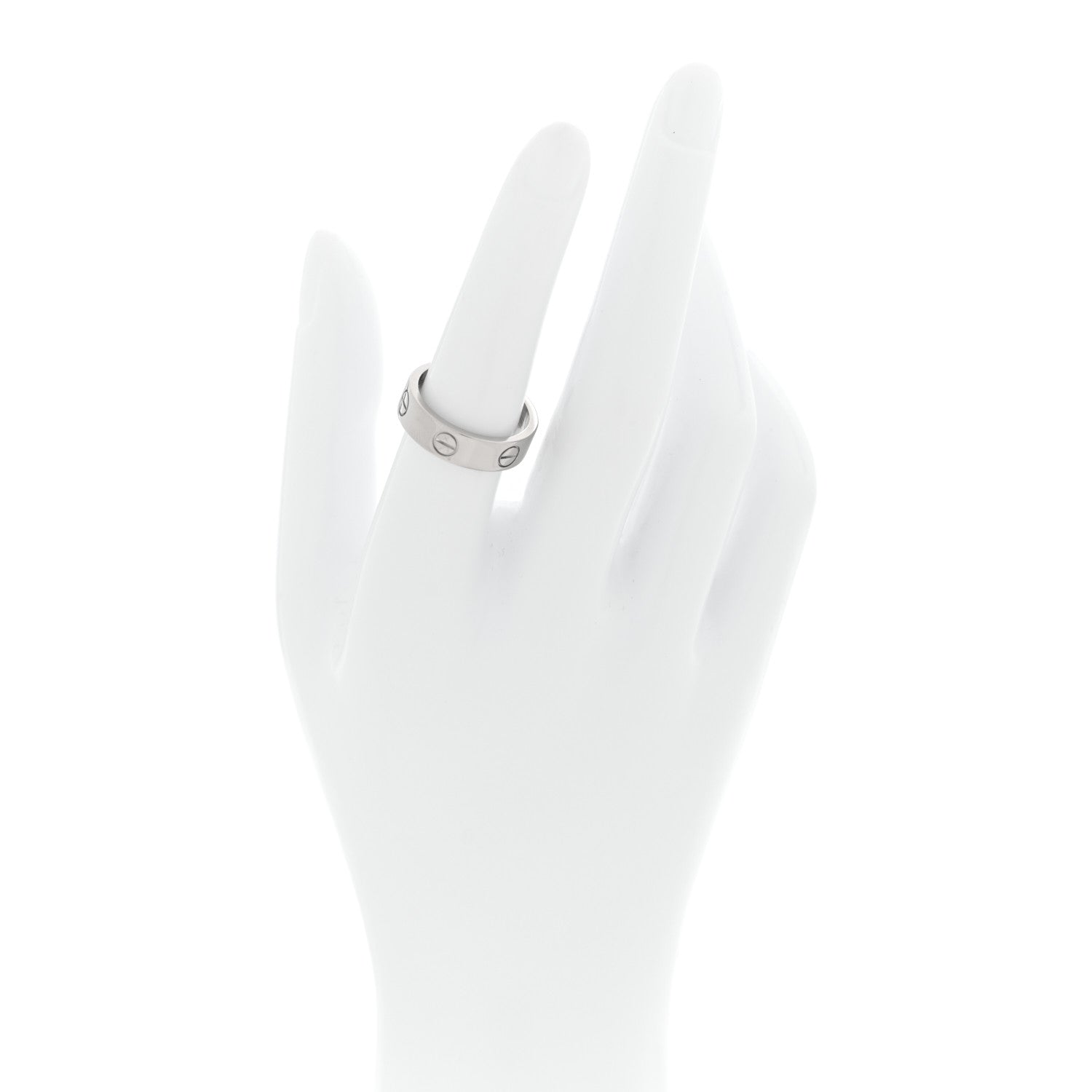 Cartier 18K White Gold 5.5mm LOVE Ring 54 7 2 of 4