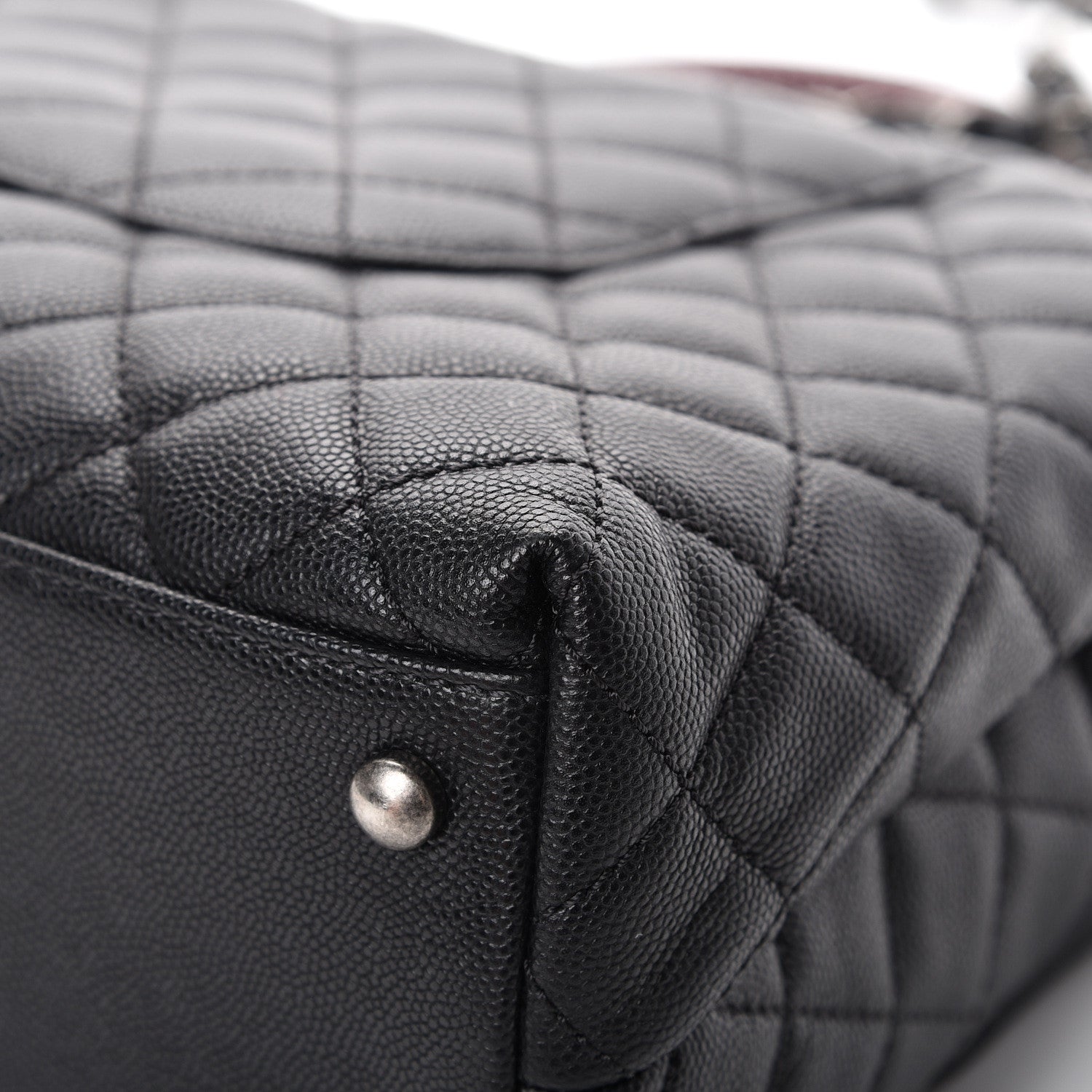Chanel Caviar Lizard Quilted Medium Coco Handle Flap Black 10 of 12