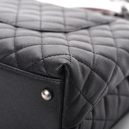 Chanel Caviar Lizard Quilted Medium Coco Handle Flap Black 10 of 12