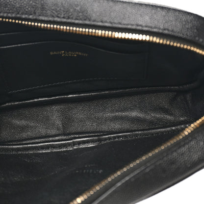 Saint Laurent Grain De Poudre Matelasse Monogram Mini Lou Camera Bag Black 5 of 11