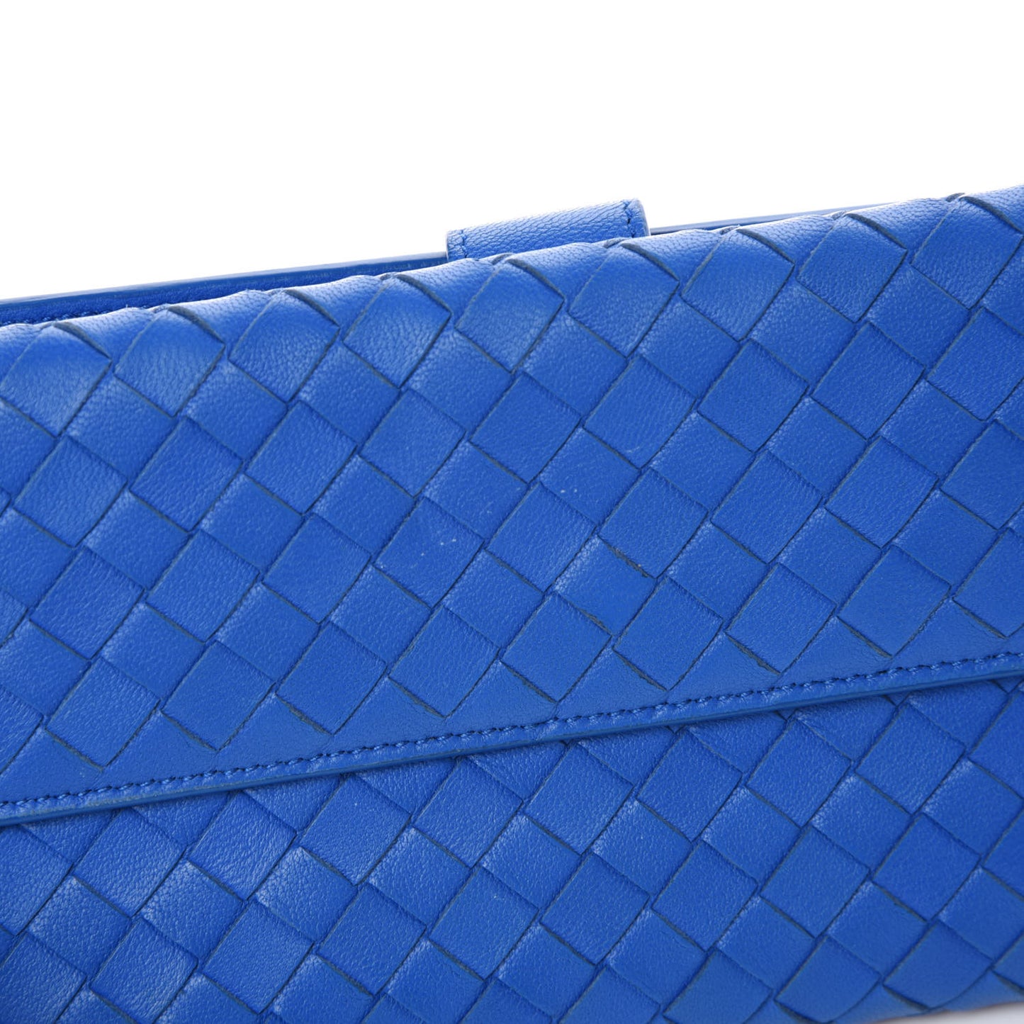 Nappa Intrecciato Continental Wallet Signal Blue