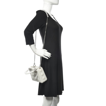 Christian Dior Lambskin Cannage Mini Lady Dior White 2 of 13