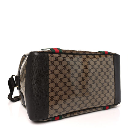 Gucci Crystal Monogram Web Large Carry On Duffle Bag Brown 3 of 9