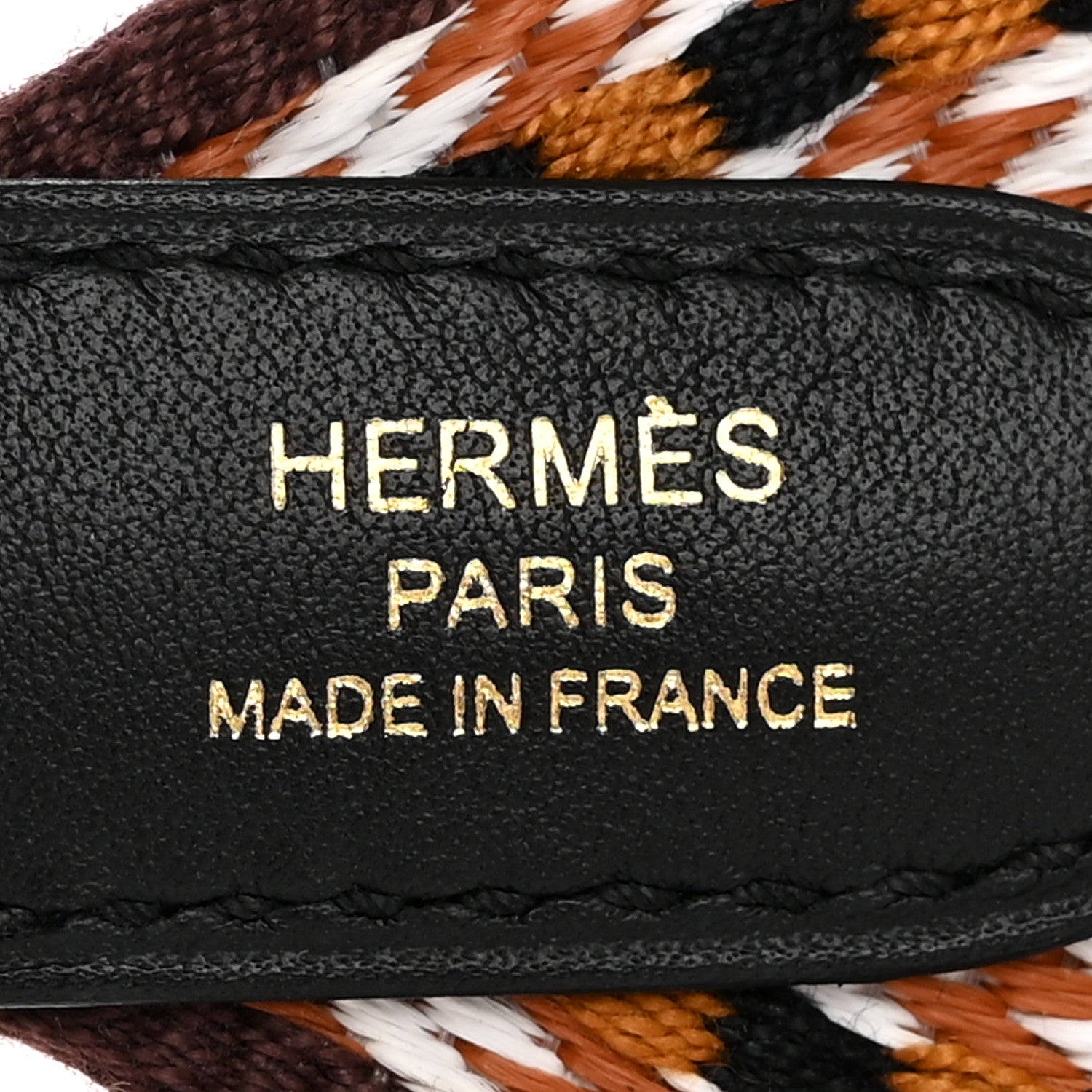 Hermes Toile Swift Sangle Allegro 50mm Shoulder Strap Sesame White Black 3 of 6