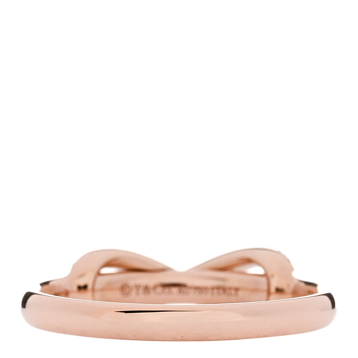 Tiffany 18K Rose Gold Diamond Infinity Ring 54 7 3 of 5