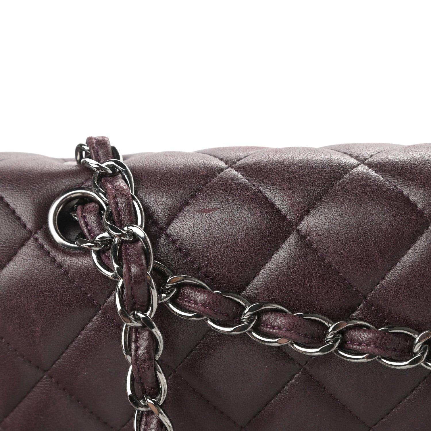 Chanel Lambskin Quilted Maxi Double Flap Purple 21 of 21