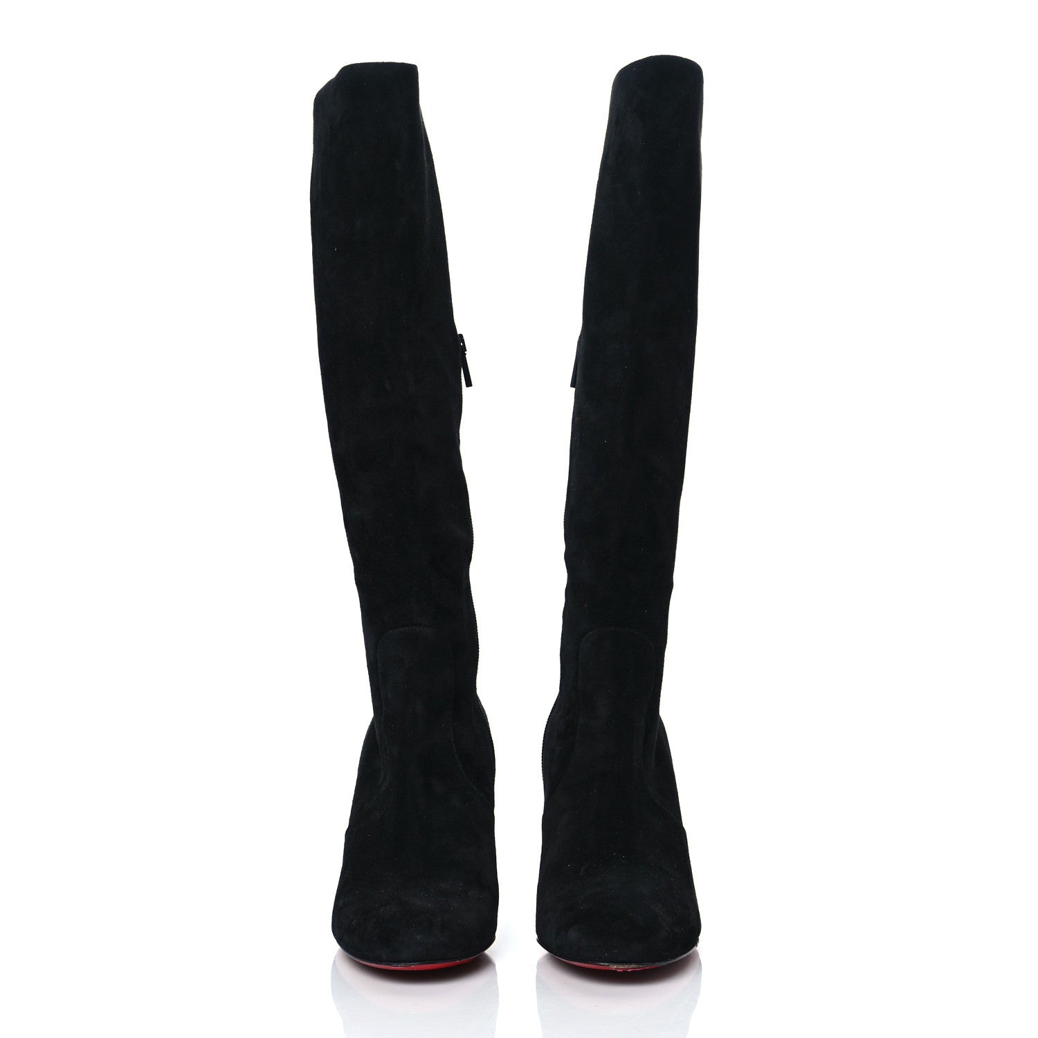 Christian Louboutin Veau Velours Cavalika 85 Boots 38 Black 2 of 10