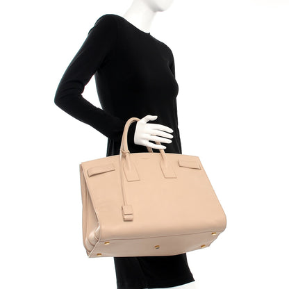 Saint Laurent Calfskin Large Sac de Jour Carryall Beige 2 of 14