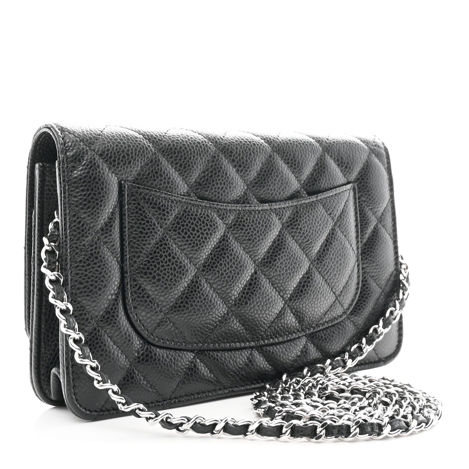 Chanel Caviar Quilted Wallet on Chain WOC Black 3 of 12
