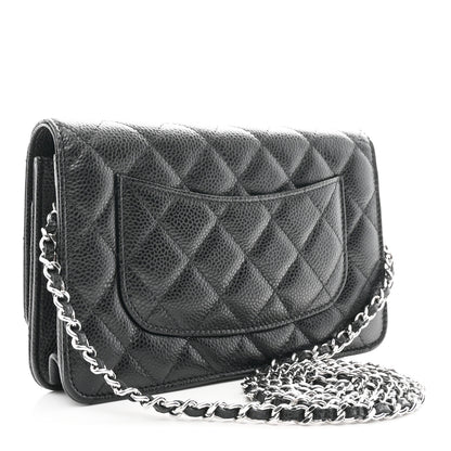 Chanel Caviar Quilted Wallet on Chain WOC Black 3 of 12