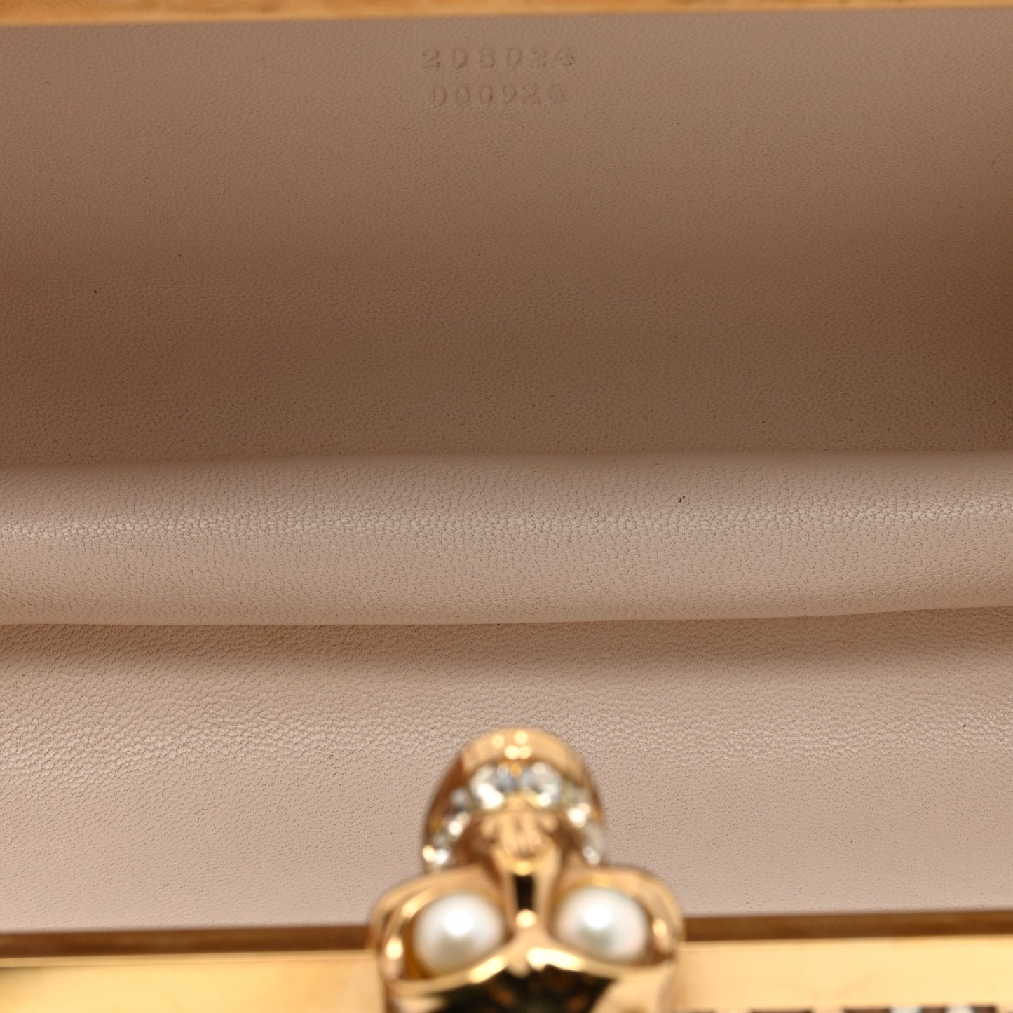 Suede Studded Britannia Skull Box Clutch Beige