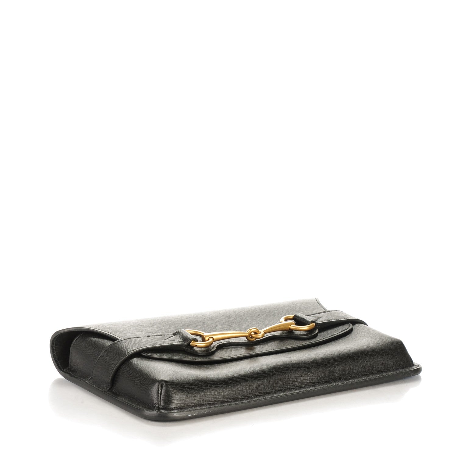 Gucci Calfskin Large Bright Bit Clutch Black 4 of 7