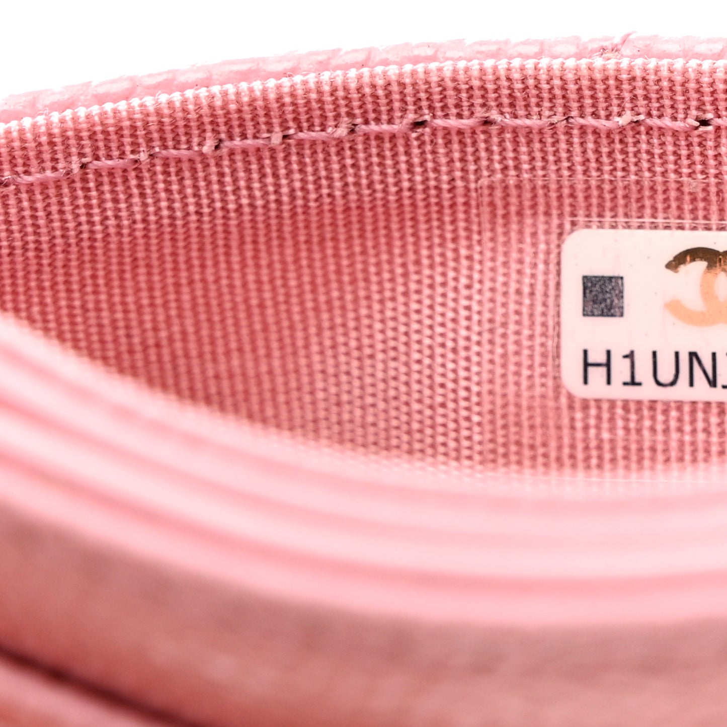 Caviar Quilted Multi Chain CC Card Holder Pink