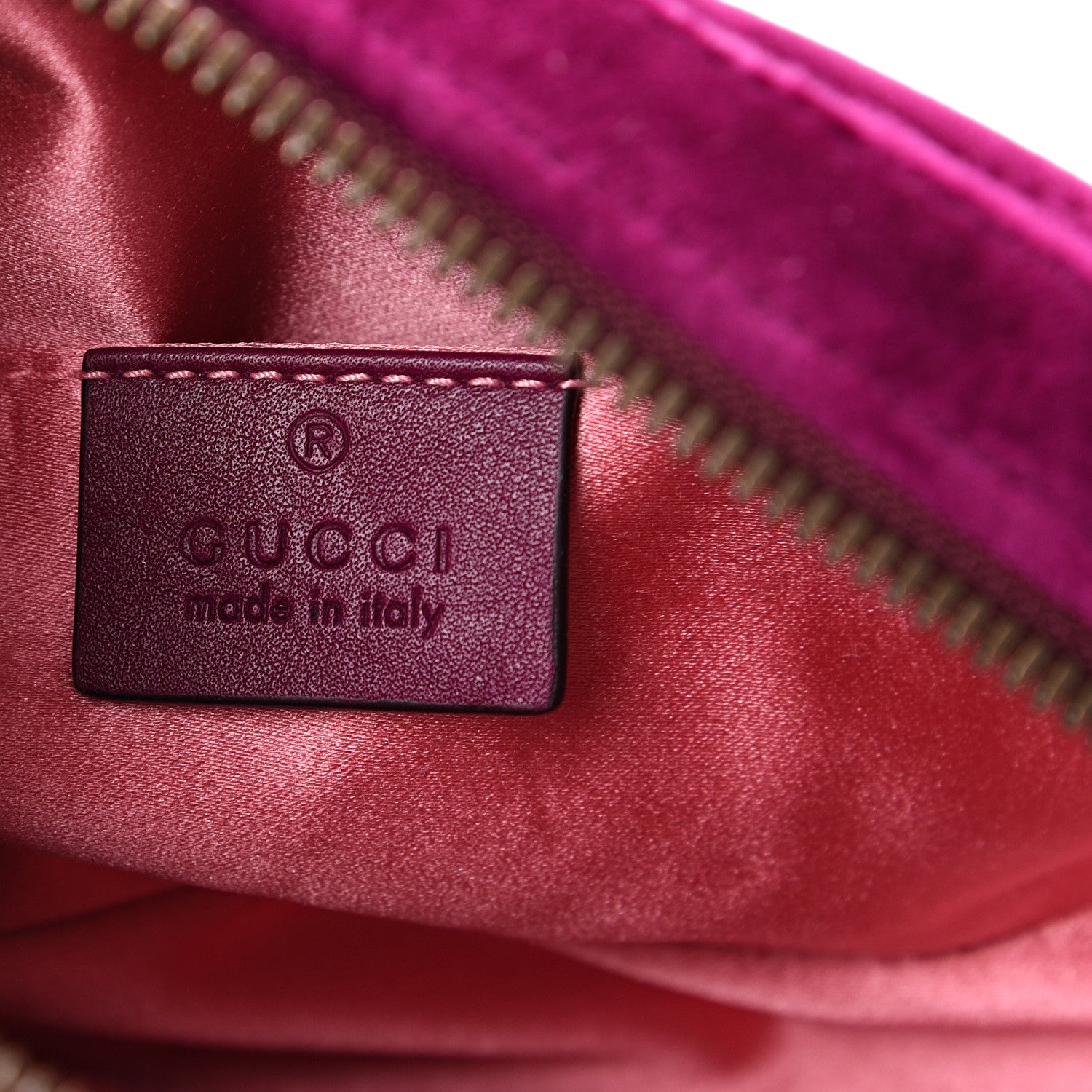 Gucci Velvet Matelasse GG Marmont Belt Bag 85 34 Fuchsia Violet Cyclamen 5 of 11