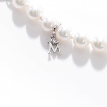 Mikimoto Platinum and Diamond 16" Cultured Akoya Pearl Necklace 5 of 7