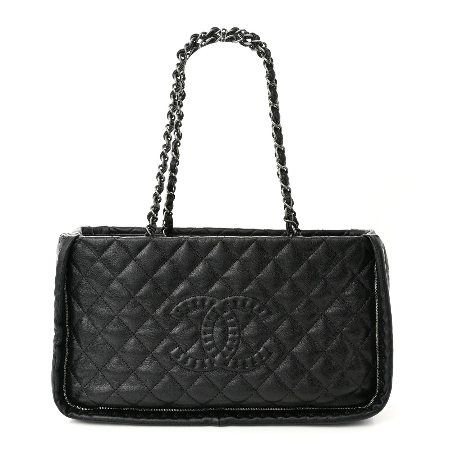 Calfskin Quilted Istanbul Small Tote Black