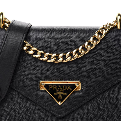 Prada Saffiano Lux Crossbody Bag Black 14 of 14