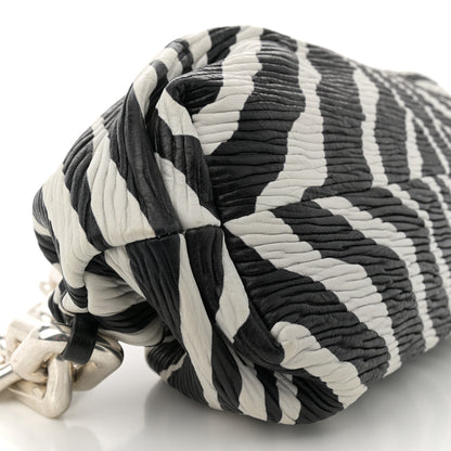 Bottega Veneta Nappa Zebra Print The Pouch Chain White Black 9 of 12