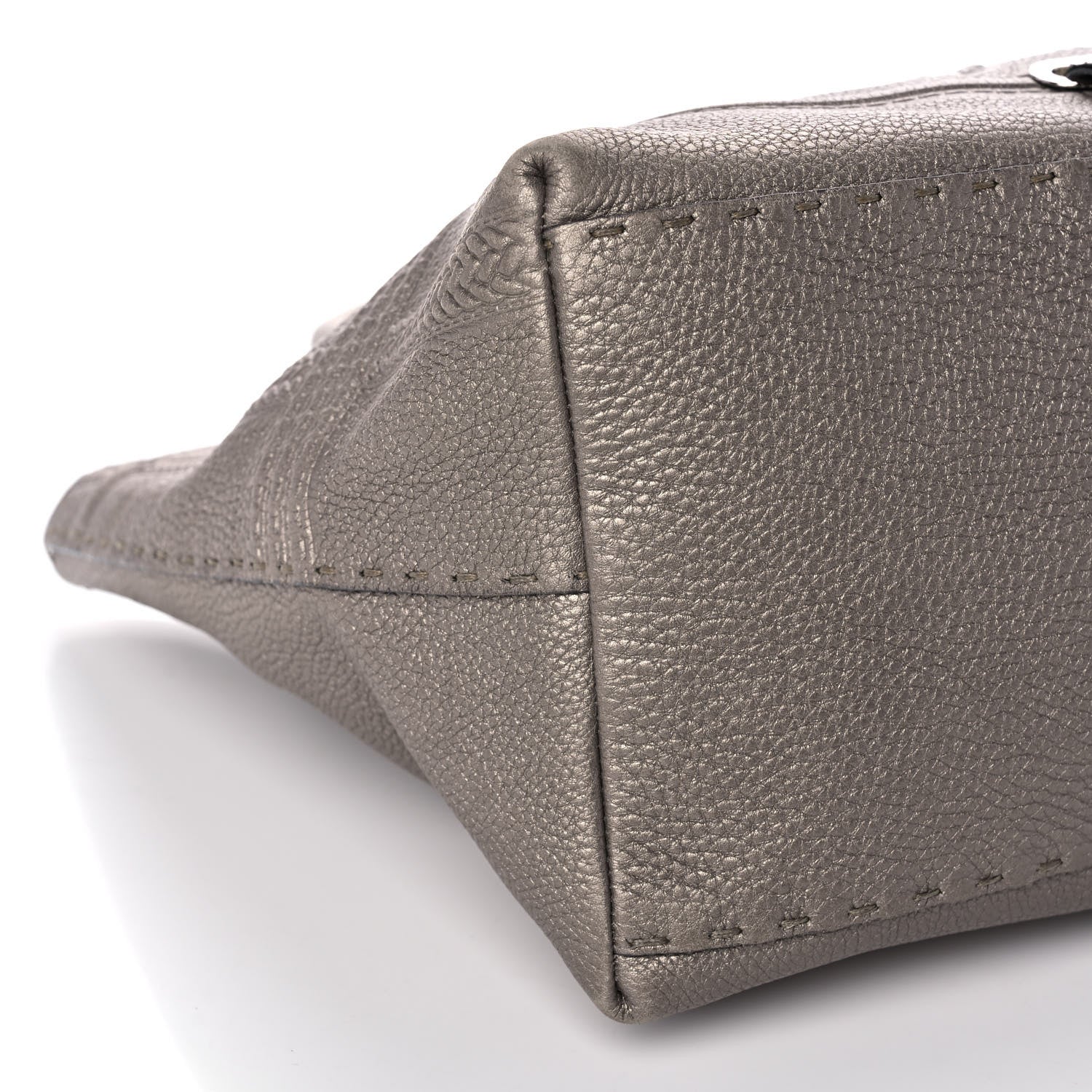 Fendi Cuoio Romano Selleria Small Villa Borghese Tote Peltro 9 of 10