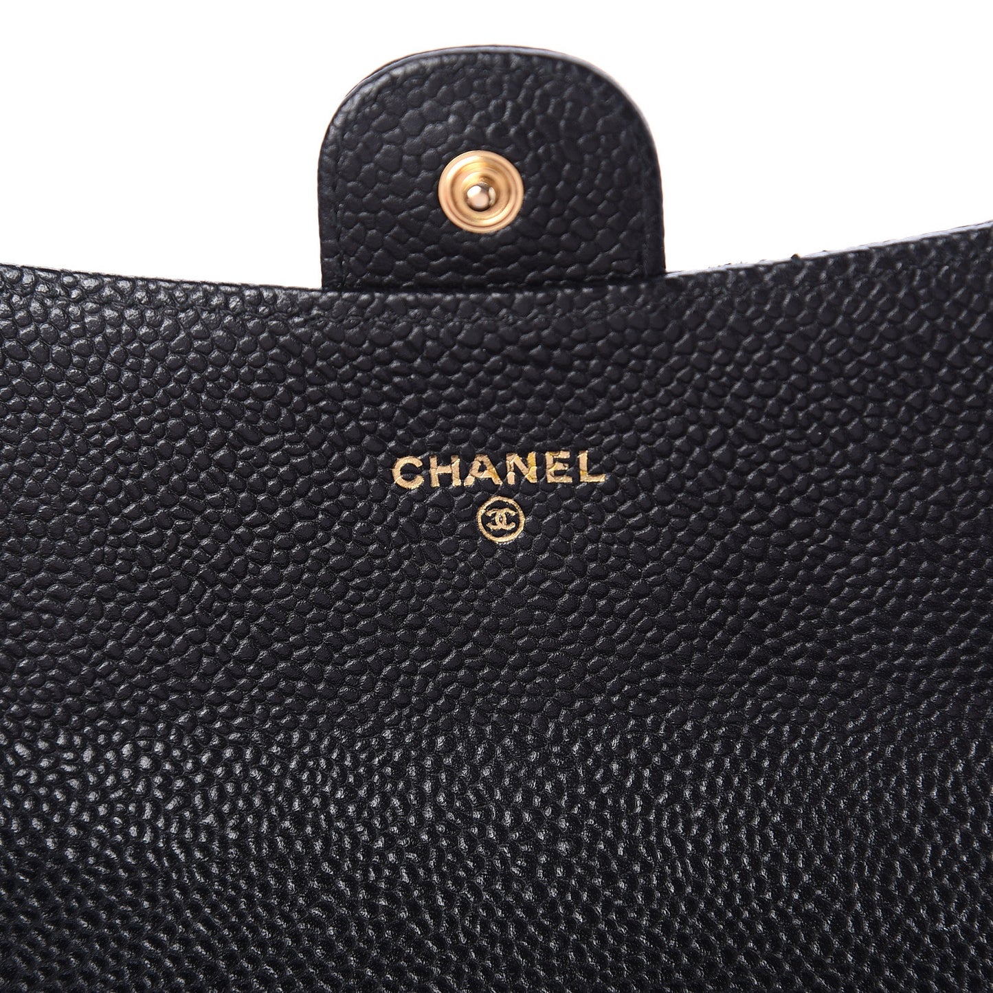 Caviar Quilted Large Flap Wallet Black